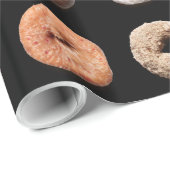 Dotty Schaumgummiring-Packpapier (auf Schwarzem) Geschenkpapier (Rolleneckpunkt)