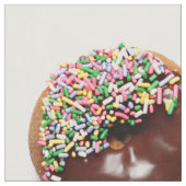 Dotty Schaumgummiringe auf Weiß, Gewebe durch das Stoff (Nahaufnahme)