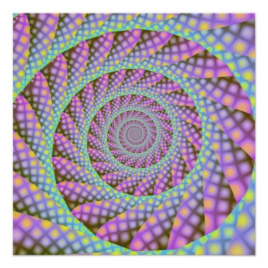 Dotty Spiral Zazzle Perfect Poster (Vorderseite)