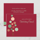 Dotty Tree Holiday Einladung (Vorne/Hinten)