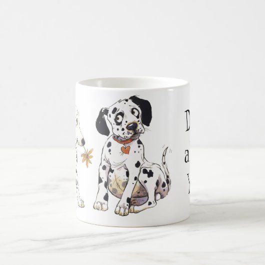 "Dotty über Sie!" Dalmatiner-Tasse Kaffeetasse (Mittel)