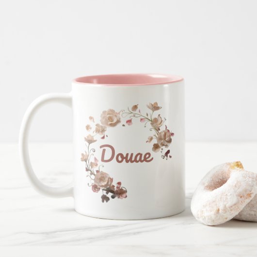 Douae Floral Tasse (Mit Donut)