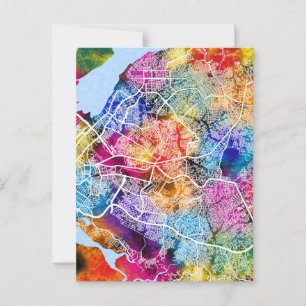 Douala Cameroon City Map Postkarte