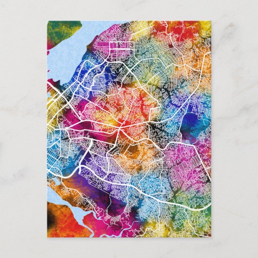 Douala Cameroon City Map Postkarte (Vorderseite)