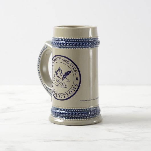 Doube Logo BBSProductions Beer Stein Bierglas (Vorderseite Links)