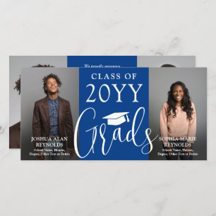 Double Abschluss 2 Grads Royal Blue Joint Foto Ankündigung