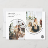 Double Arch Christmas Personalized 2 Photo Feiertagskarte (Vorderseite)