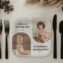 Double Arch Foto Joint Geburtstagspapier Napkin