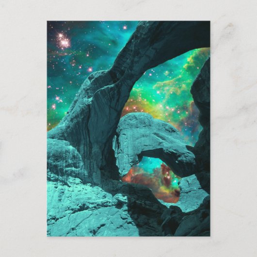Double Arch in Space Postkarte (Vorderseite)