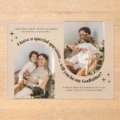 Double Arch Photo Godfather Proposal Acryleinladungen (Vorderseite)