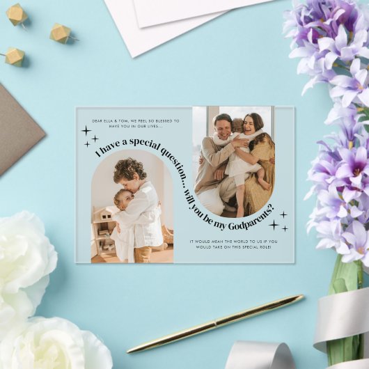 Double Arch Photo Godparents Proposal Acryleinladungen (In Situ (Hochzeit))