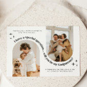 Double Arch Photo Godparents Proposal Einladung