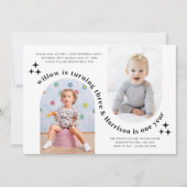 Double Arch Photo Joint Birthday Einladung (Vorderseite)