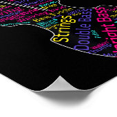 Double B Upright B Jazz Bist Musician Gift Poster (Ecke)