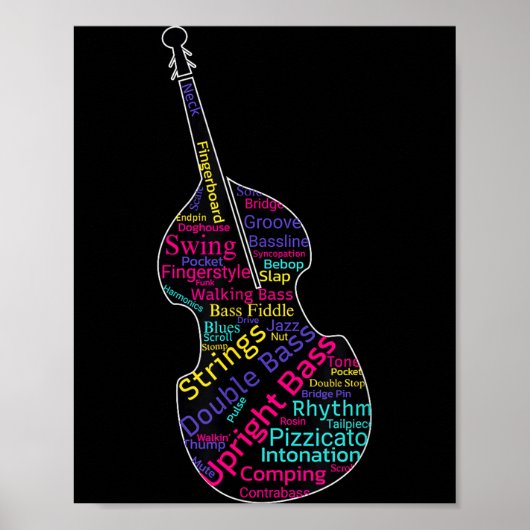 Double B Upright B Jazz Bist Musician Gift Poster (Vorne)