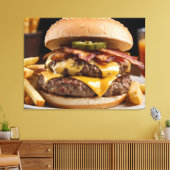 Double Bacon Cheeseburger Leinwanddruck (Insitu (Wohnzimmer))