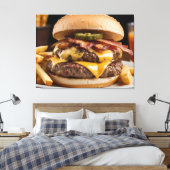 Double Bacon Cheeseburger Leinwanddruck (Insitu (Schlafzimmer))