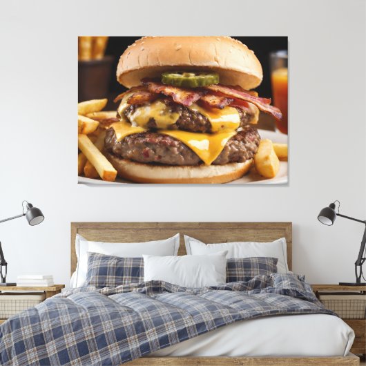Double Bacon Cheeseburger Leinwanddruck (Insitu (Schlafzimmer))