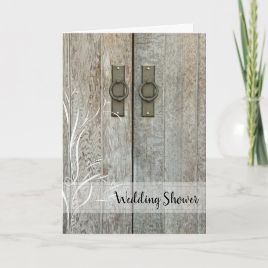 Double Barn Door Country Wedding Shower Einladung (Vorderseite)
