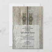 Double Barn Doors Country Post Wedding Brunch Einladung (Vorderseite)