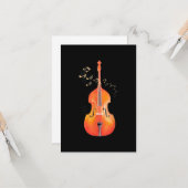 Double Bass Art Classic Music Jazz Karte (Vorderseite/Rückseite Beispiel)