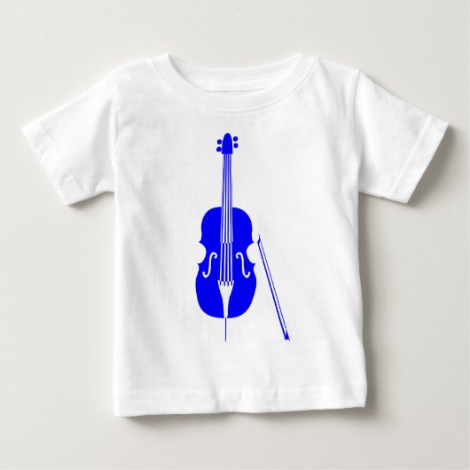 Double Bass - Blau Baby T-shirt (Vorderseite)