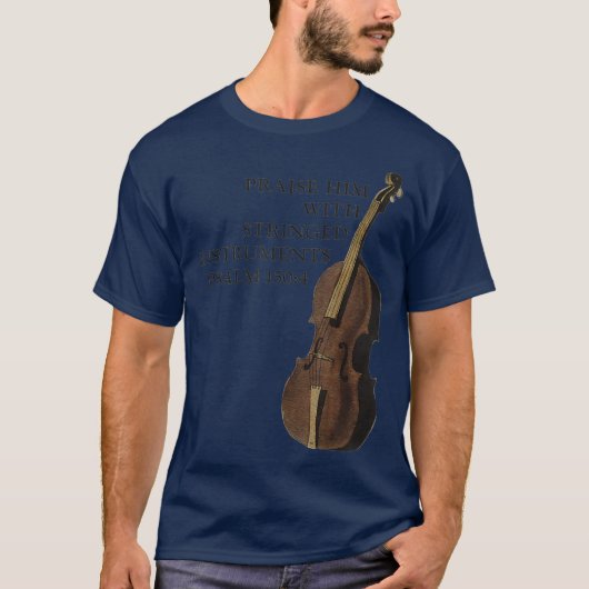 Double Bass  Christian Upright Bass Instrument T-Shirt (Vorderseite)