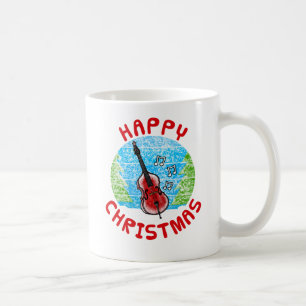 Double Bass Christmas Bassist Kaffeetasse