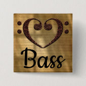 Double Bass Clef Heart Bass Button (Vorderseite)