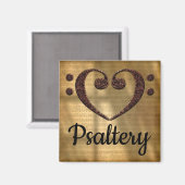 Double Bass Clef Herzpsalterie Magnet (Vorderseite/Rückseite)