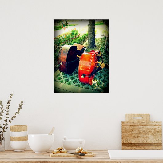 Double Bass Couple Poster (Küche)