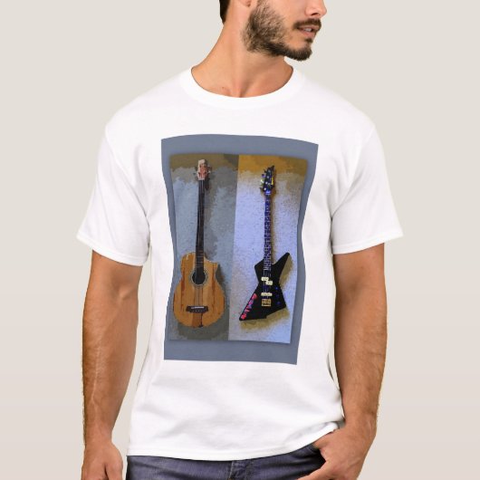 Double Bass Gitarren T-Shirt (Vorderseite)