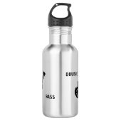 Double Bass in Schwarz Edelstahlflasche (Vorderseite)