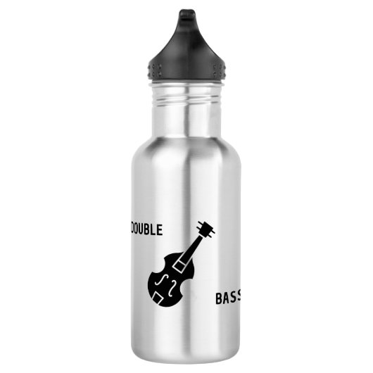 Double Bass in Schwarz Edelstahlflasche (Rechts)