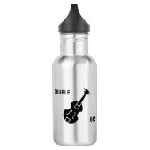 Double Bass in Schwarz Edelstahlflasche (Links)