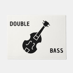 Double Bass in Schwarz Fußmatte