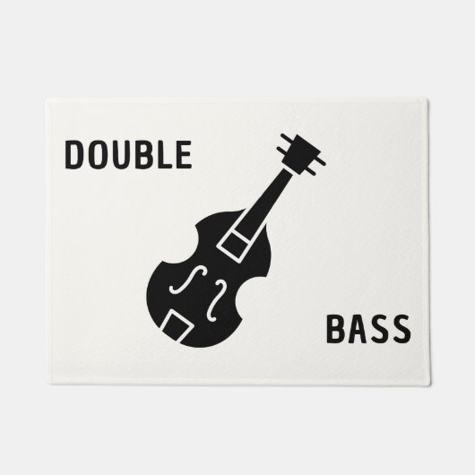 Double Bass in Schwarz Fußmatte (Vorderseite)