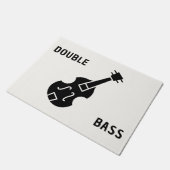 Double Bass in Schwarz Fußmatte (Schrägansicht)