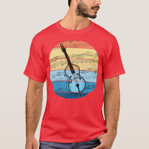 Double Bass Music Notation Bassist Streichmusiker T-Shirt