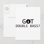 DOUBLE BASS Musikdesigns Postkarte (Vorne/Hinten)