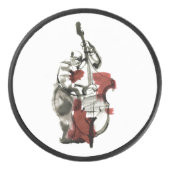 Double Bass Player Eishockey Puck (Vorderseite)