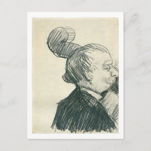 Double-Bass Player (F1244cv) Van Gogh Fine Art Postkarte (Vorderseite)