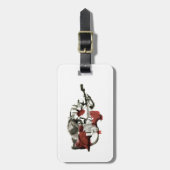 Double Bass Player Gepäckanhänger (Vorderseite vertikal)