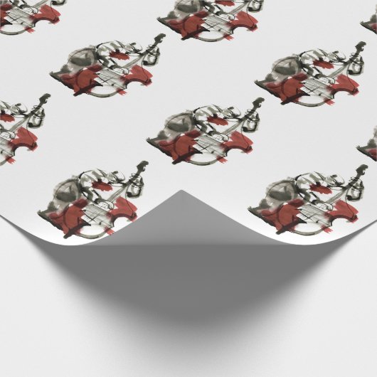 Double Bass Player Geschenkpapier (Ecke)
