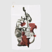 Double Bass Player Golfhandtuch (Vorderseite)