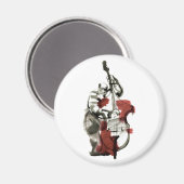 Double Bass Player Magnet (Vorderseite/Rückseite)
