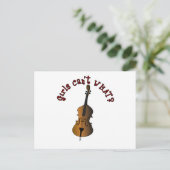 Double Bass Player Postkarte (Stehend Vorderseite)
