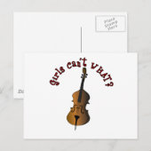 Double Bass Player Postkarte (Vorne/Hinten)