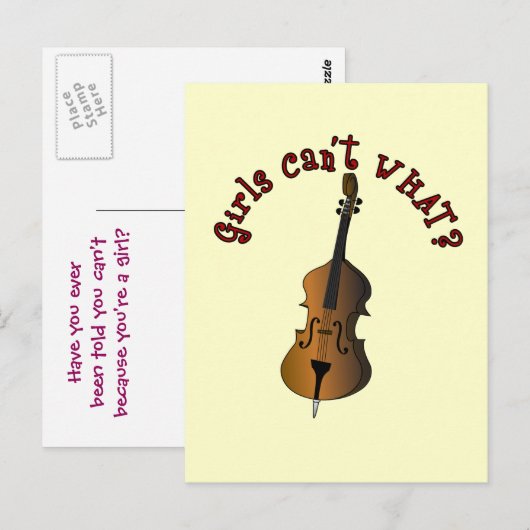 Double Bass Player Postkarte (Vorne/Hinten)