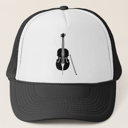 Double Bass - Schwarz Truckerkappe (Vorderseite)